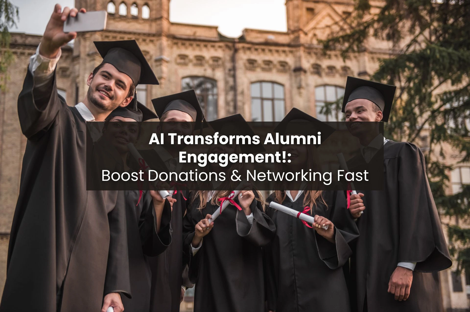 A glowing network of interconnected alumni profiles, symbolizing the emotional bonds Sentiment AI strengthens