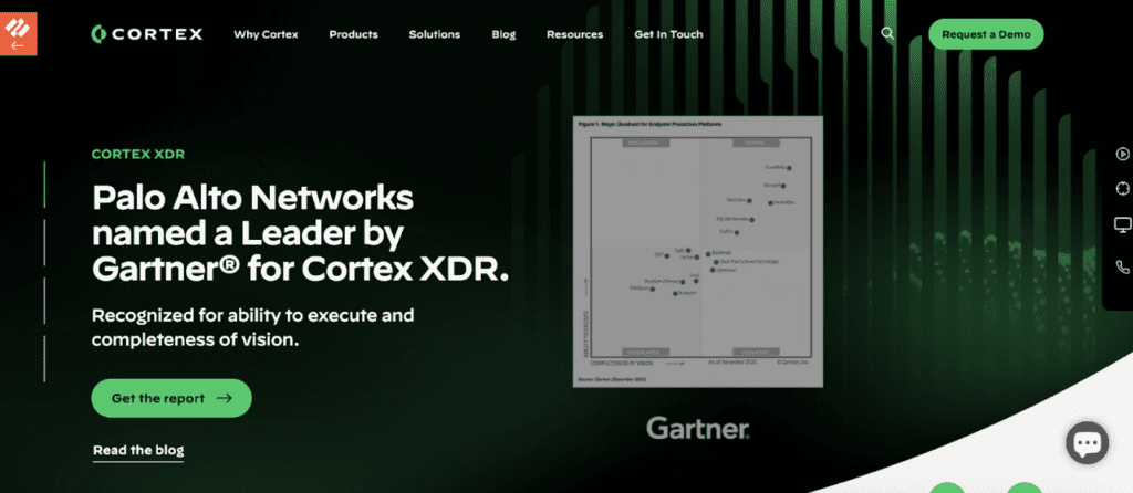 Cortex XDR dashboard with unified AI threat visibility for top AI data security apps 2025.