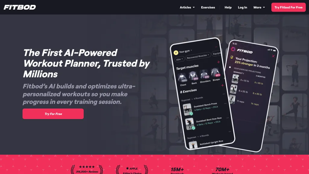 Fitbod AI fitness trend app.
