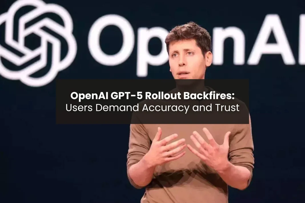 OpenAI CEO Sam Altman addressing GPT-5 rollout issues.