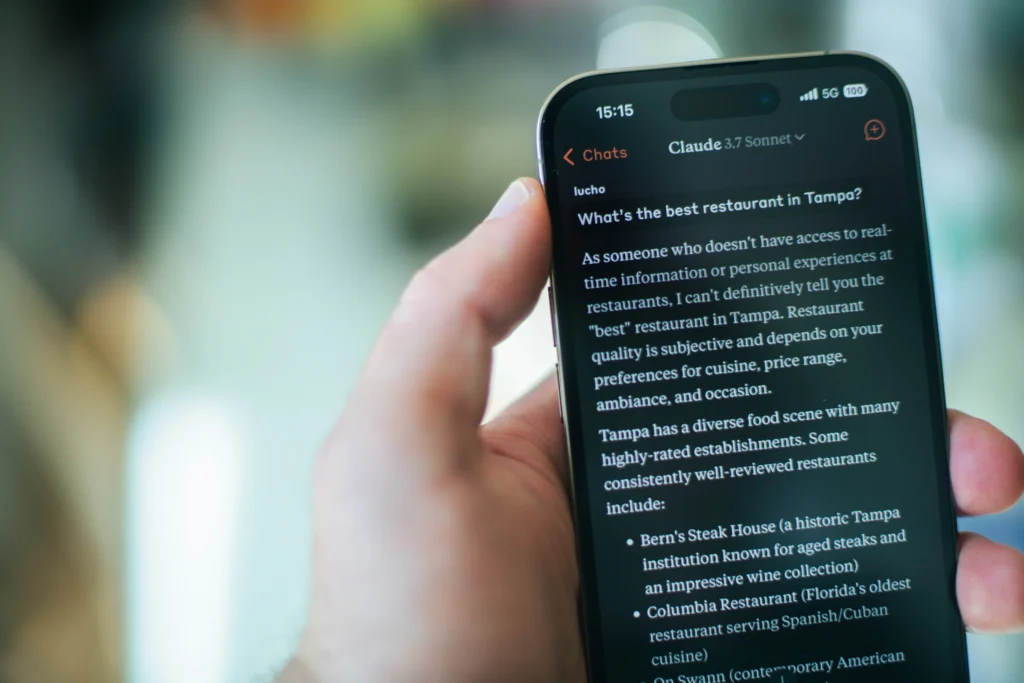 Claude AI chatbot interface by Anthropic demonstrating safe AI reasoning and long-context understanding.