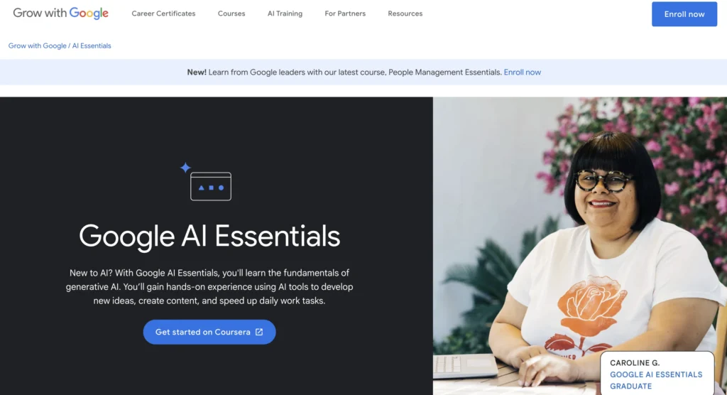 Google AI Essentials course