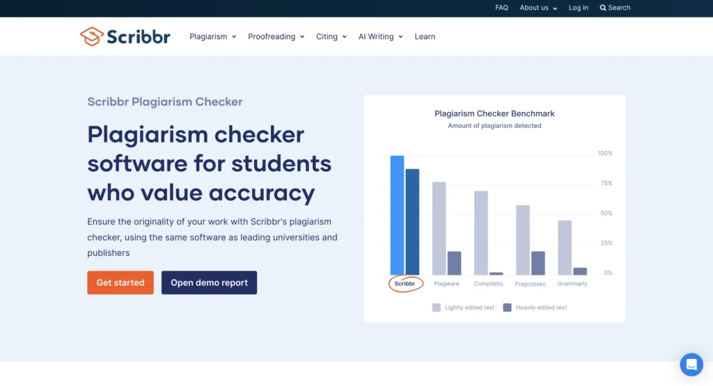 Scribbr plagiarism checker