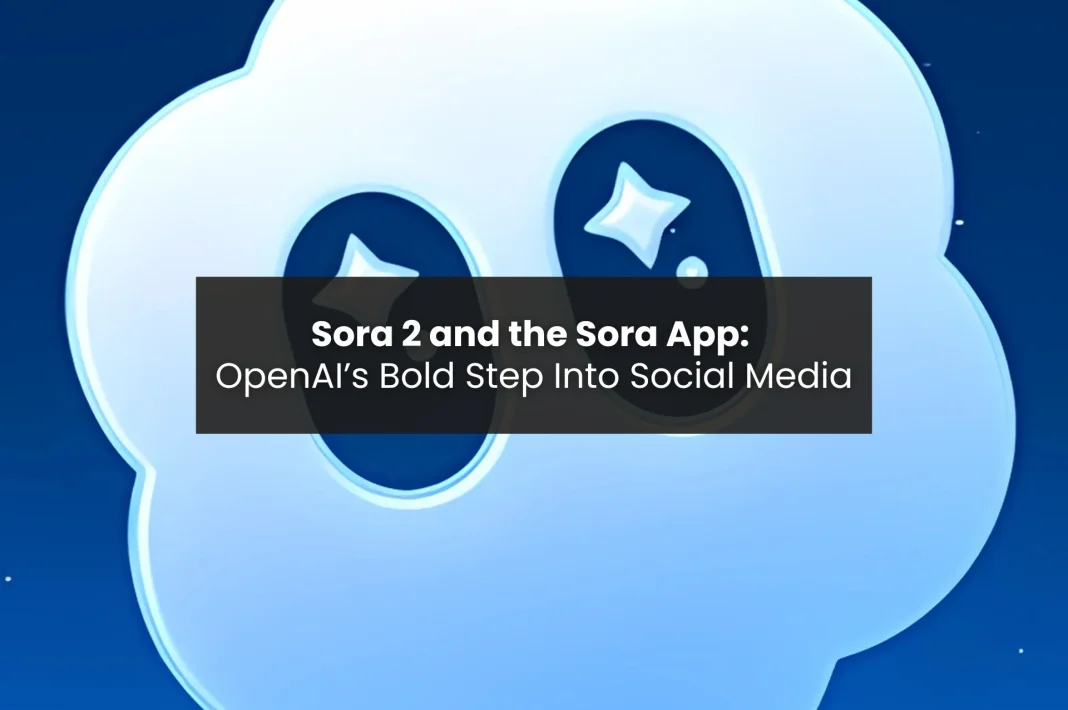 Logo of the Sora App featuring the text “Sora 2,” representing OpenAI’s new social media platform.