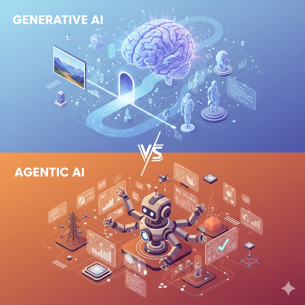 Generative AI vs. Agentic AI