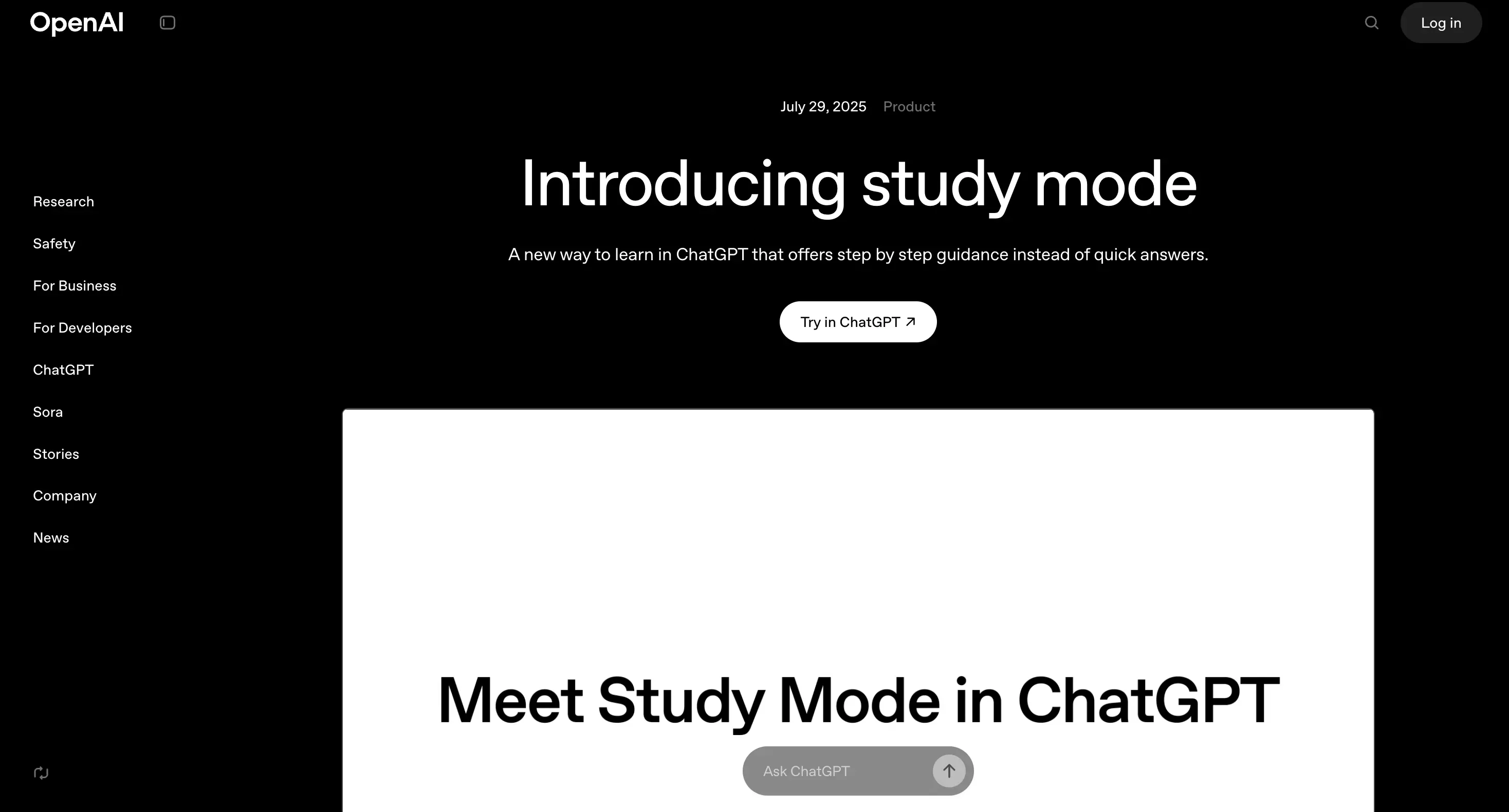 ChatGPT Study Mode interface supporting multilingual AI learning tools for Indian students.