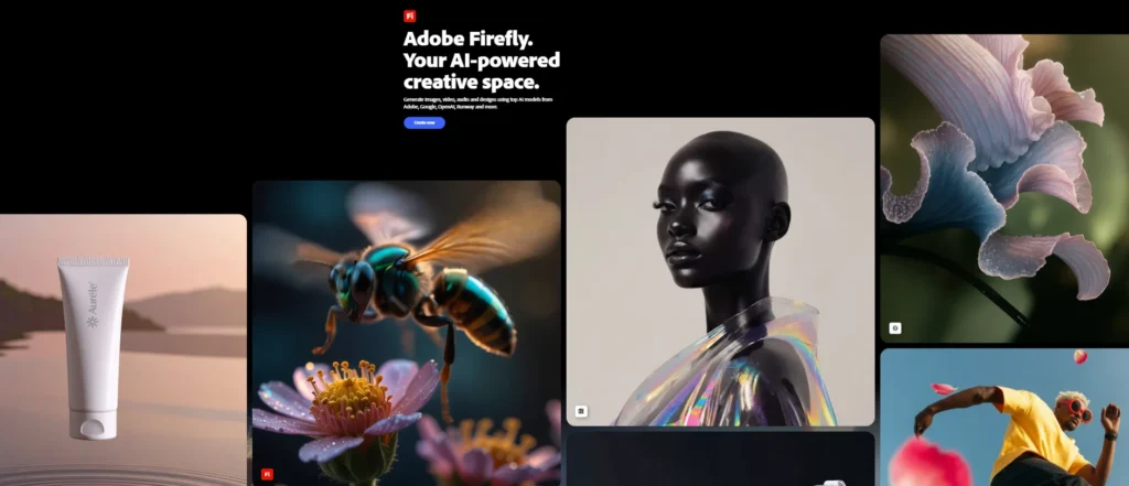 Adobe Firefly 3 providing commercial-safe assets among AI tools for creativity.