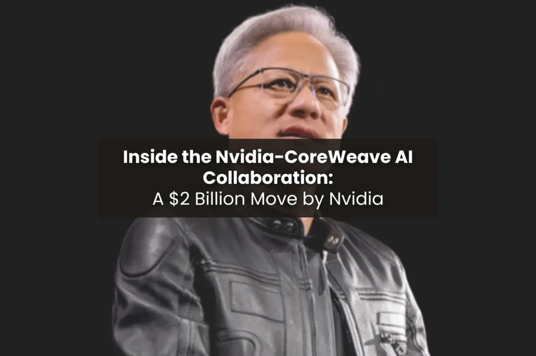 Jensen Huang on stage, associated with Nvidia’s expanding AI infrastructure and partnerships