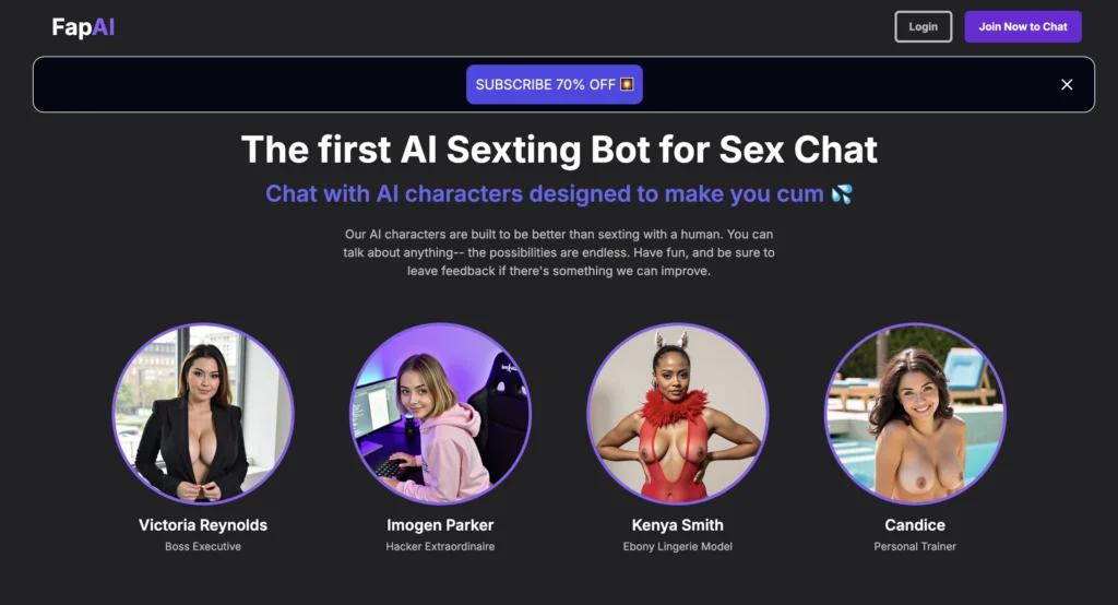 Fap AI explicit AI girlfriend app for discreet late night roleplay chats