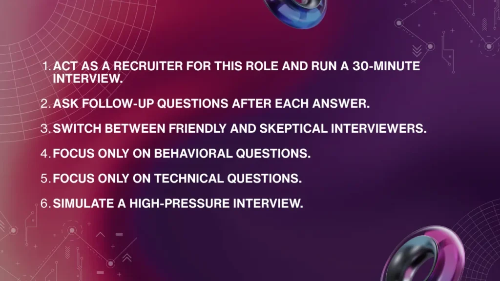 Practicing a mock job interview using ChatGPT