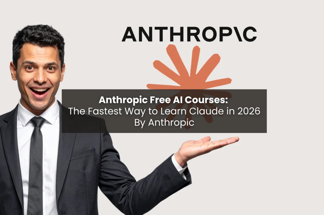 Anthropic free AI courses banner showing Claude learning path and AI training by Anthropic