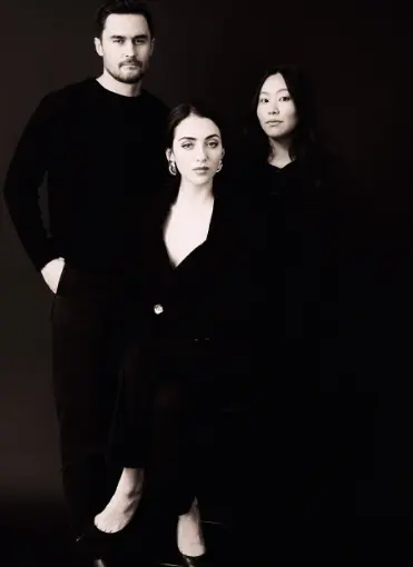 Devotion co founders Jonathan Kroopf and Cami Téllez with SVP of consumer Lauren Lambert at the AI influencer marketing agency