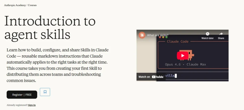 introduction to agent skills course Claude AI automation workflows skills