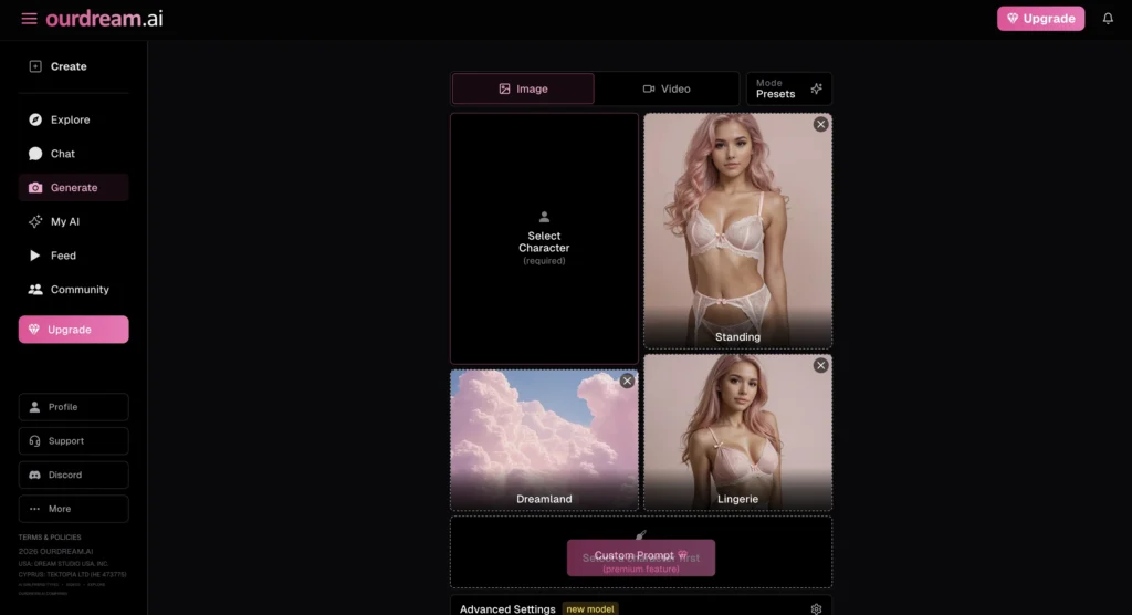 OurDream AI app with personality settings and AI companion chat