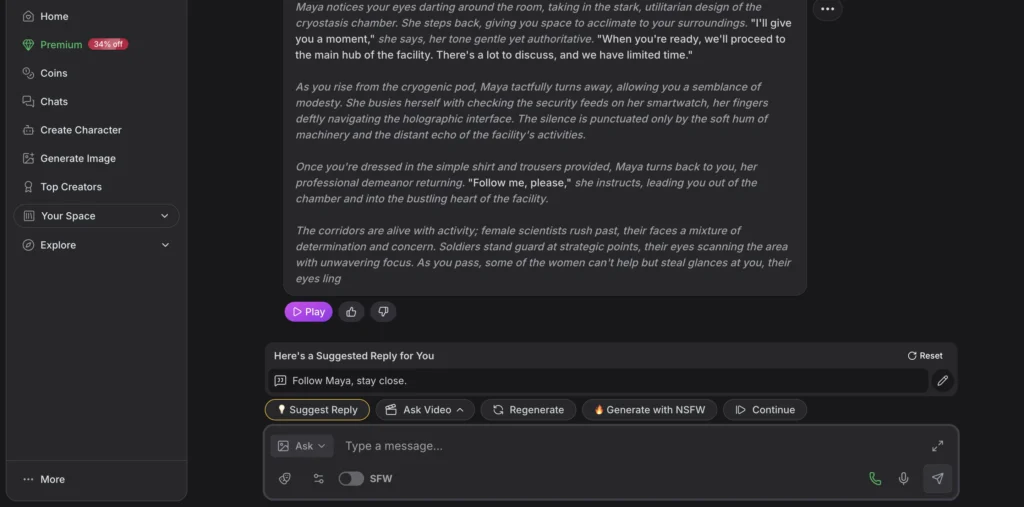 Custom AI girlfriend chat interface of GirlfriendGPT, where girlfriendgpt.ai delivers personalized AI dating simulator roleplay.