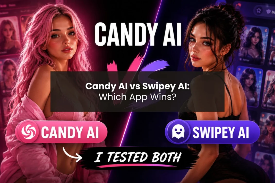 Candy AI vs Swipey AI featured image comparing AI companion apps and their key experiences.