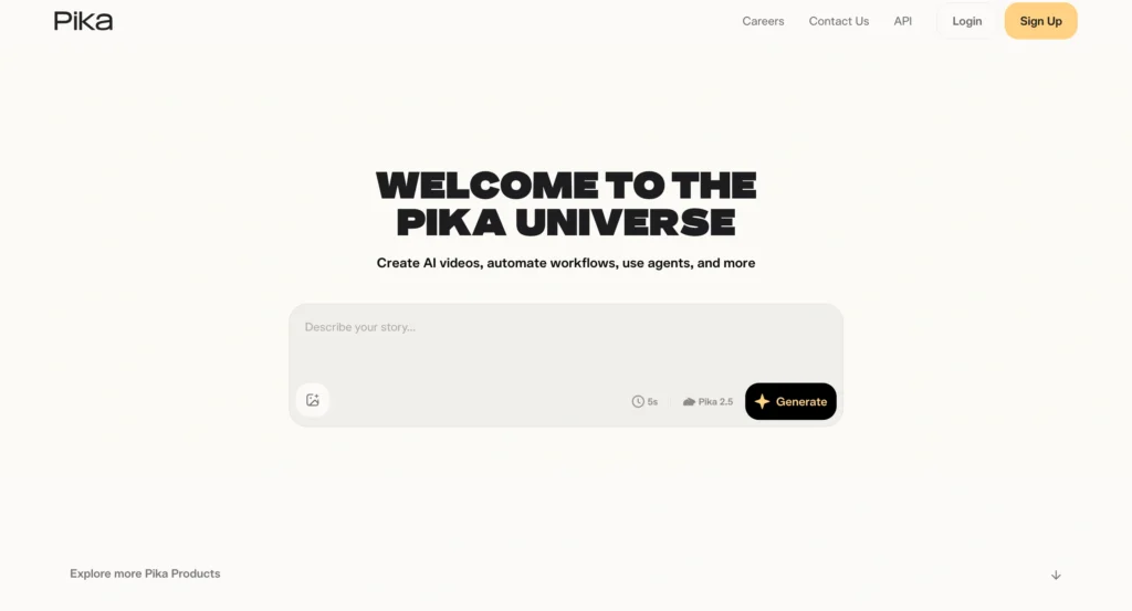 Pika homepage