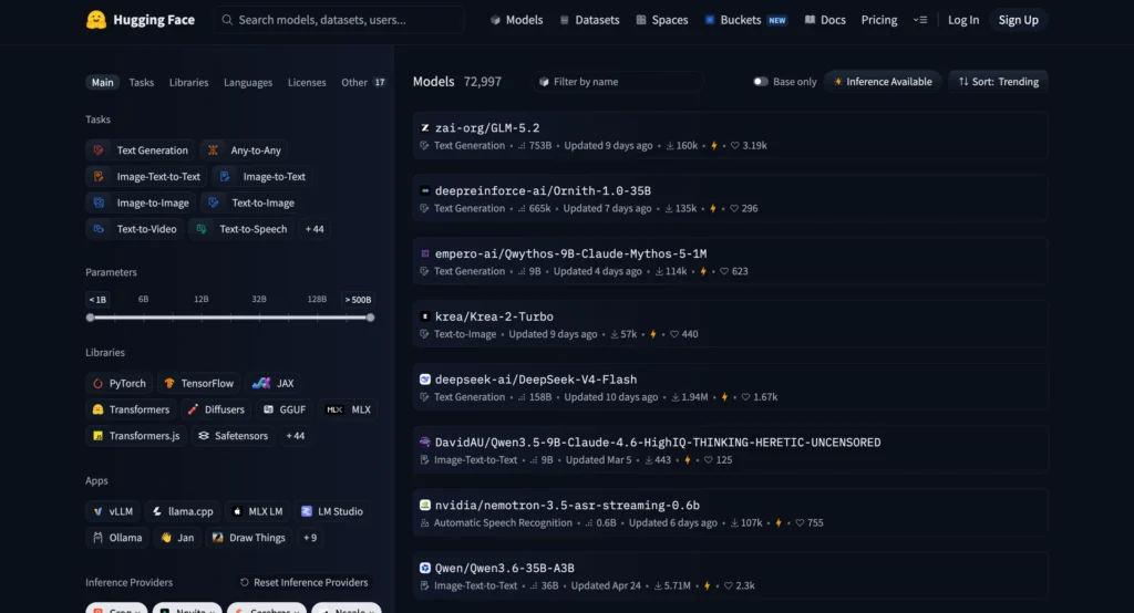 HuggingGPT homepage featuring an AI automation framework among the top alternatives to AutoGPT.