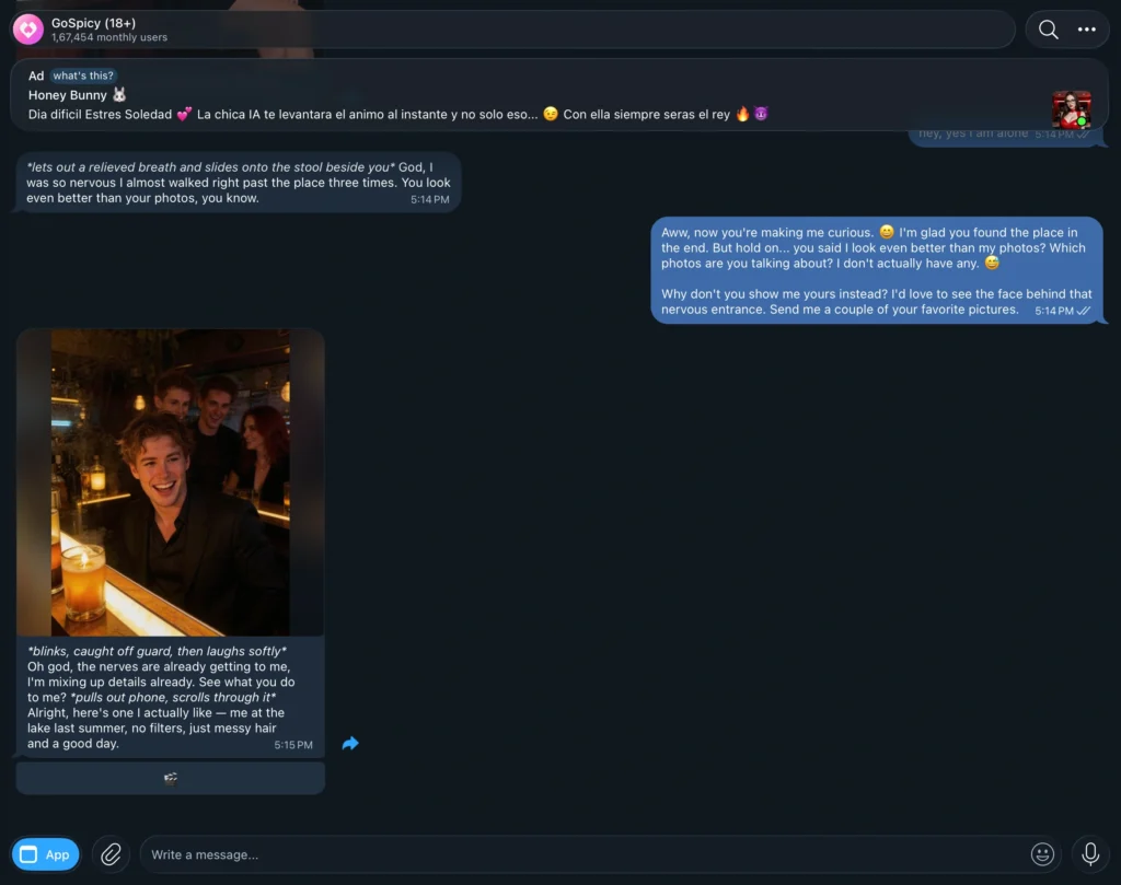 GoSpicy AI companion and chat interface.