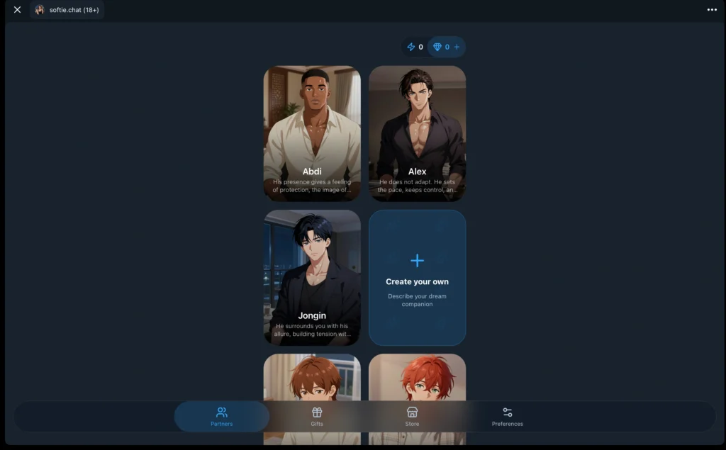 SoftieChat AI Telegram companion chatbot.