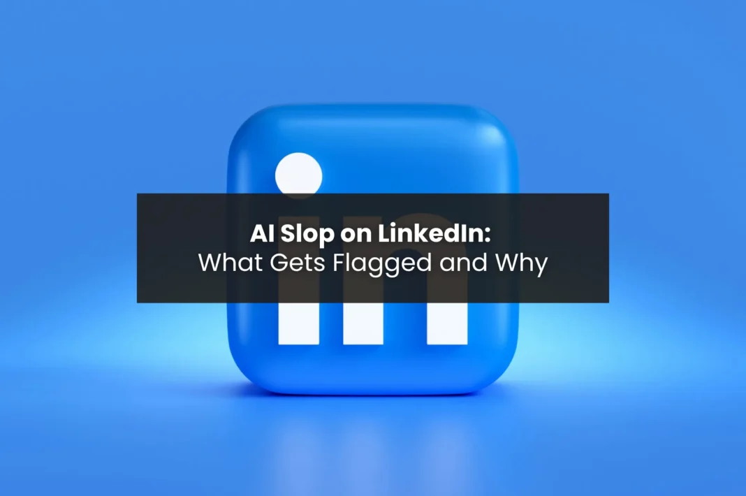 A 3D-style blue graphic featuring a LinkedIn-inspired square icon with rounded edges, displaying the text 