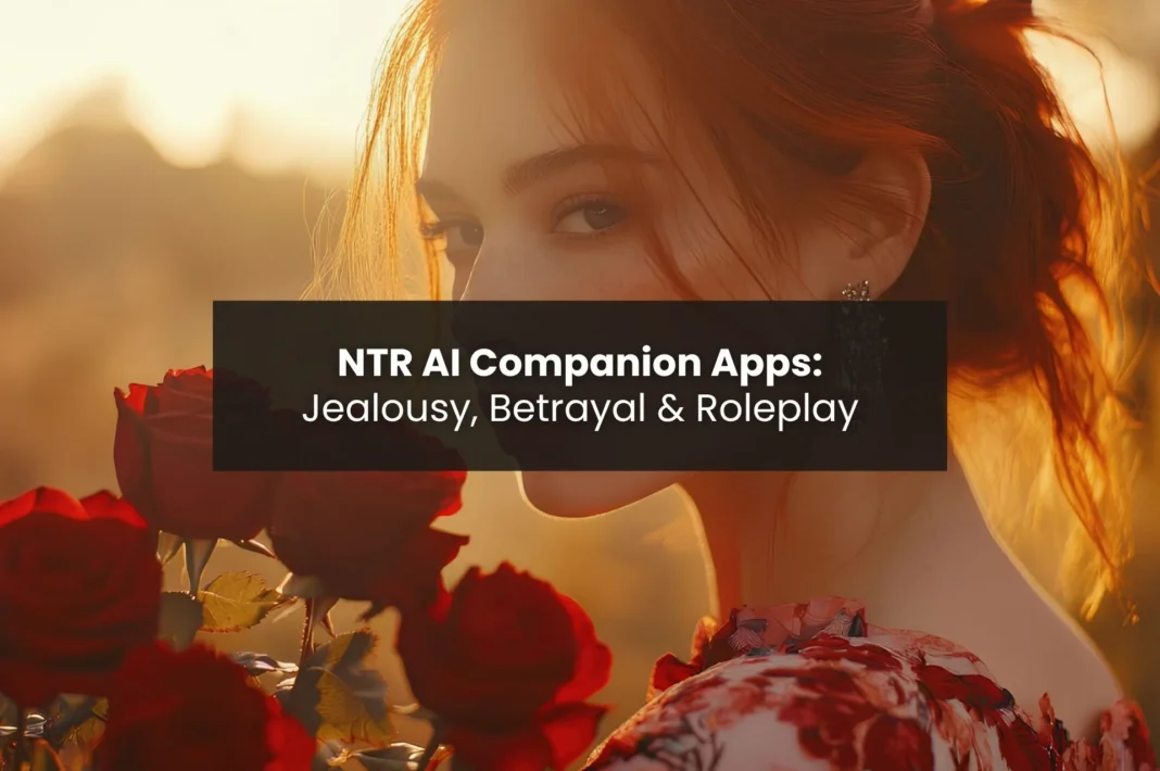 Adult woman representing an NTR AI companion relationship scenario in a digital romance setting.