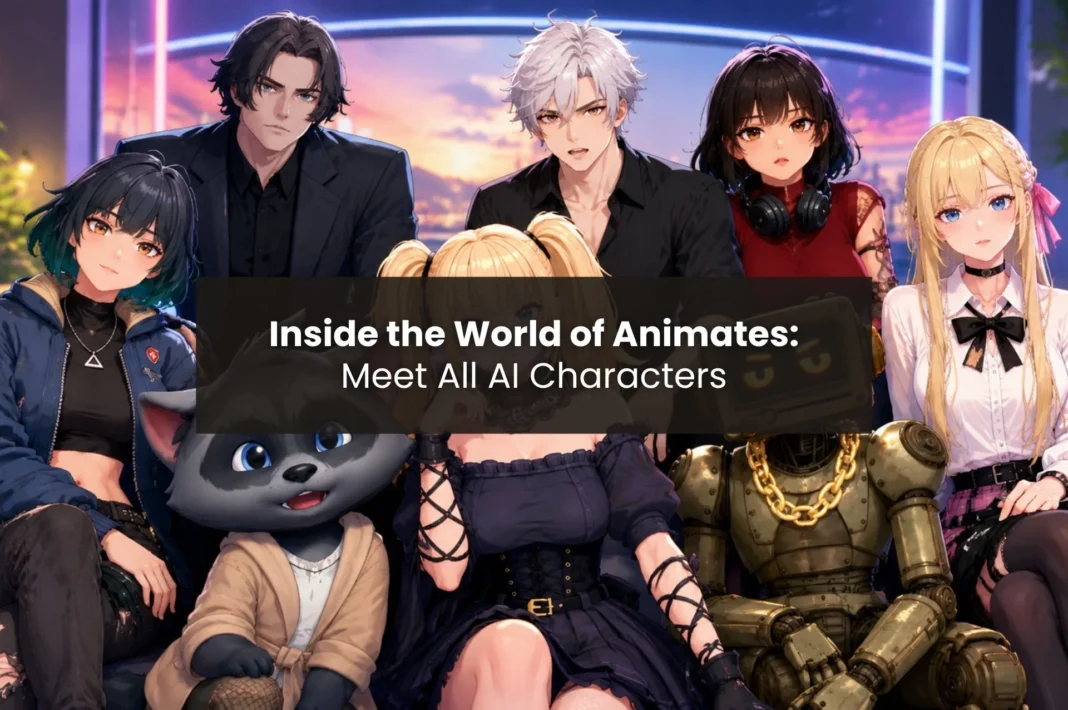 All eight Animates AI companions, including Ani, Yuki, Valentine, Mika, Jareth, Nixie, Karat, and Benny.